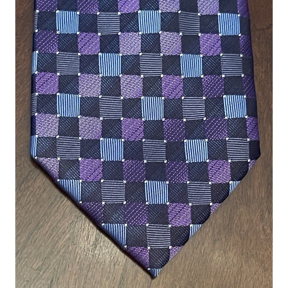 Architect Blue Purple 100% Polyester Men’s Neck Tie Made In China